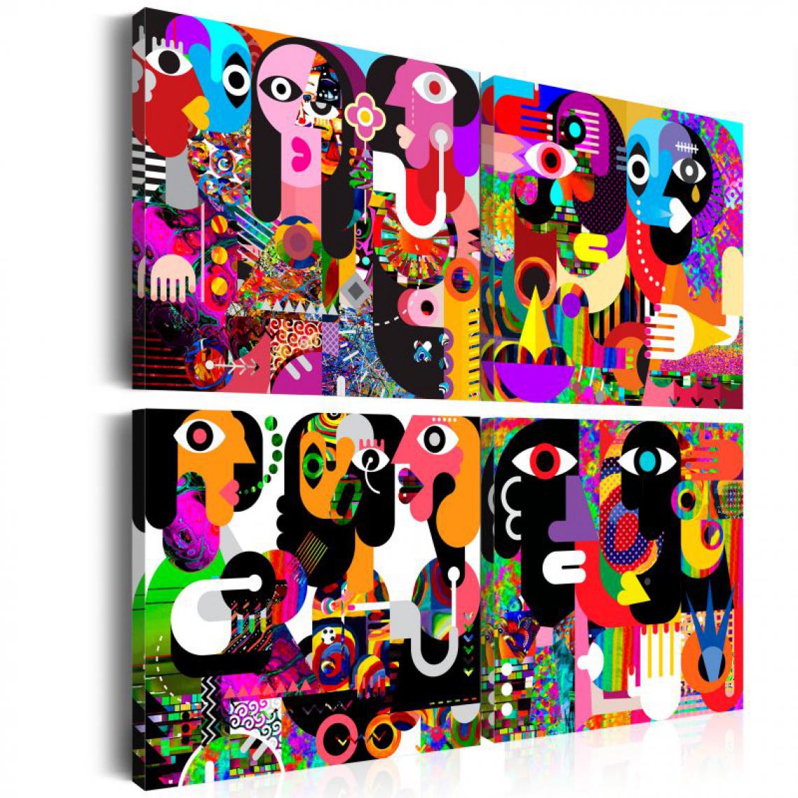 Artgeist - Tableau - Abstract Conversations .Taille : 90x90 - Tableaux, peintures