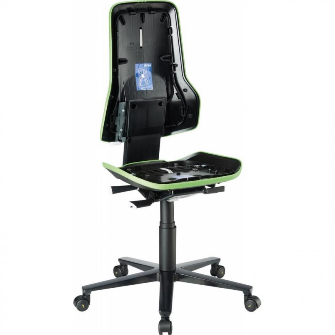 marque generique - Chaise bureau ESD NEON 2 vert avec roue perman - Chaises