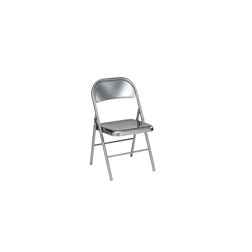 marque generique - Chaise pliante Métal grise - Lot de 2 - Chaises