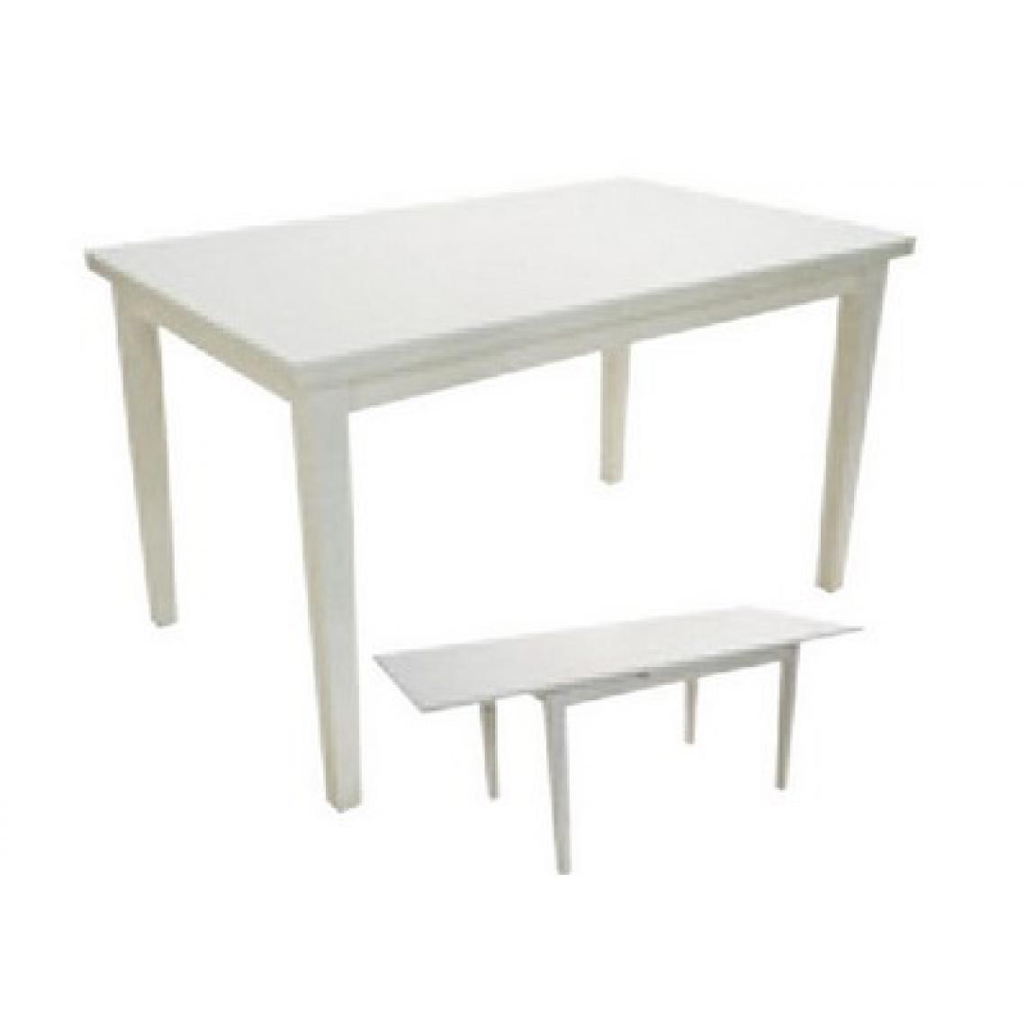 Alter - Table de salle à manger extensible, Table moderne avec rallonges, Console extensible, cm 80x130 / 210h76, Couleur frêne blanc - Tables à manger