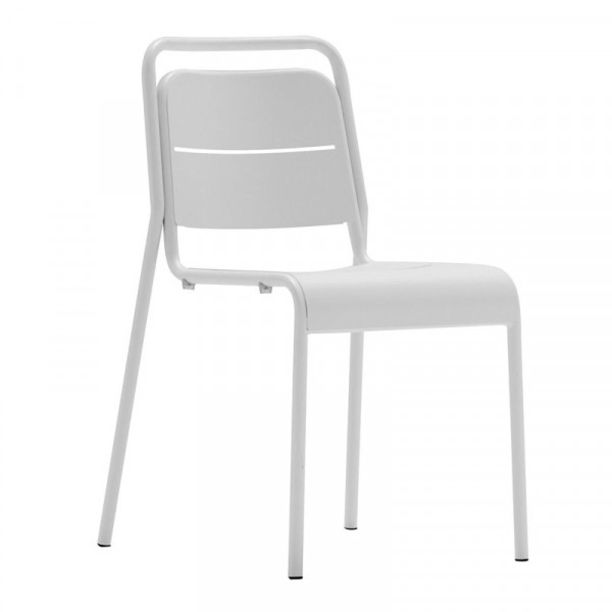 Mathi Design - MALAGA - Chaise de terrasse blanche - Chaises