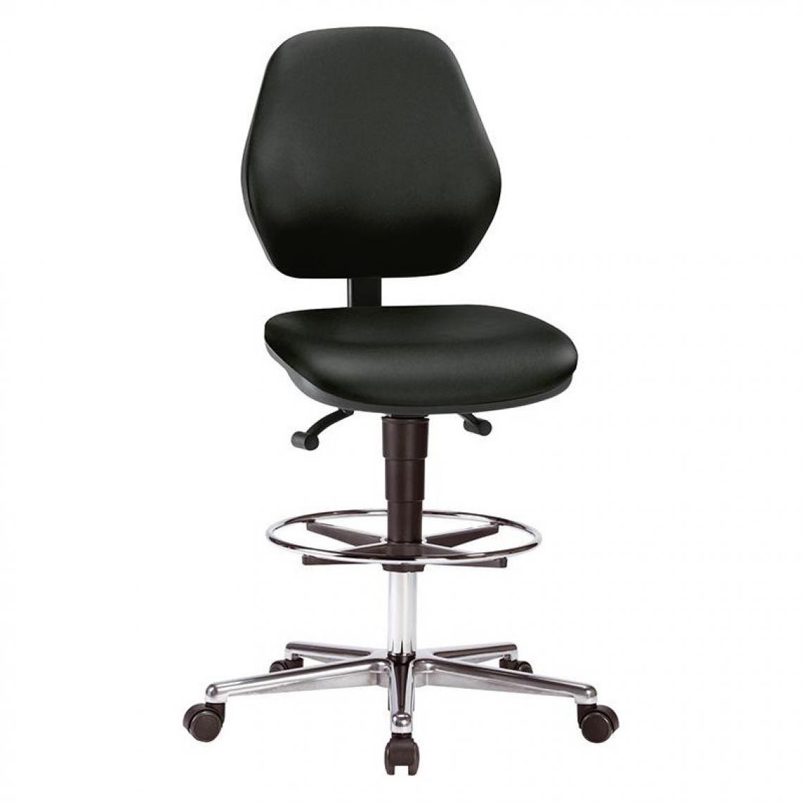 marque generique - Chaise bureau Basic 39131-2571 Skai noir - Chaises