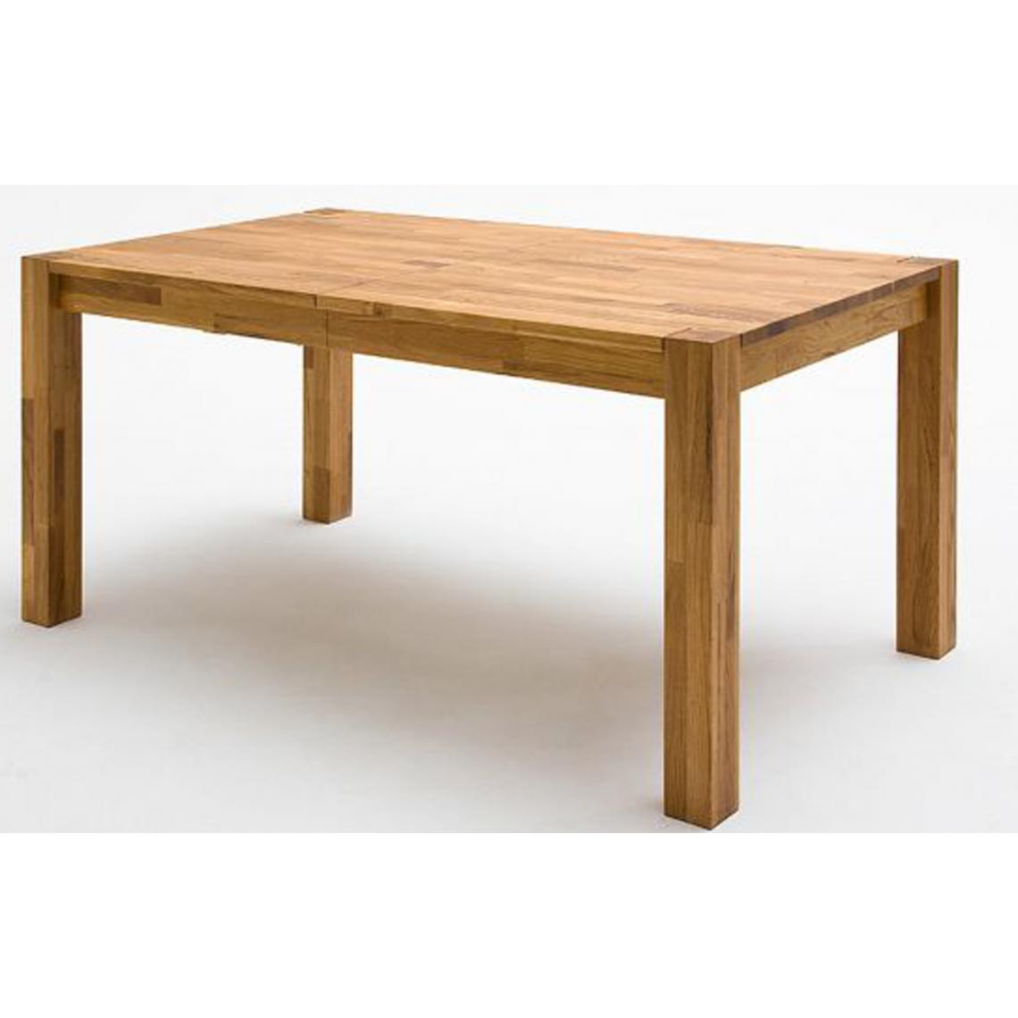 Pegane - Table à manger extensible en chêne massif huilé - L.160/205/250 x H.77 x P.90 cm - Tables à manger