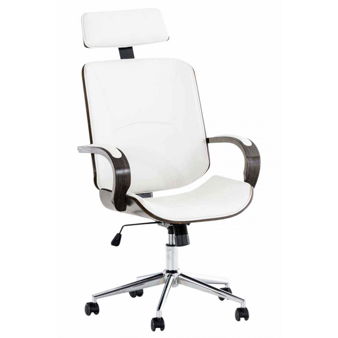 Icaverne - Joli Chaise de bureau serie Tachkent gris couleur blanc / gris - Chaises