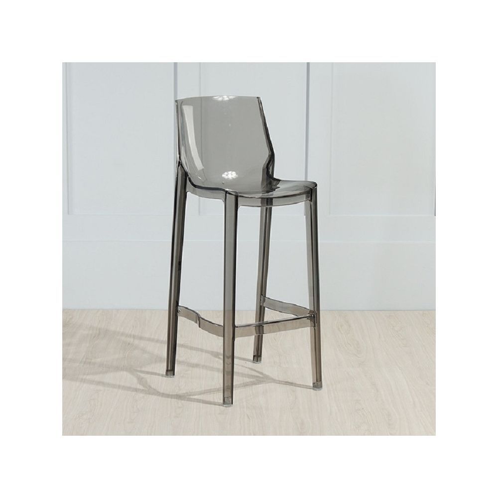 Wewoo - Chaise de bar transparentechaise haute en acryliquehauteur de 75 cm gris transparent - Chaises