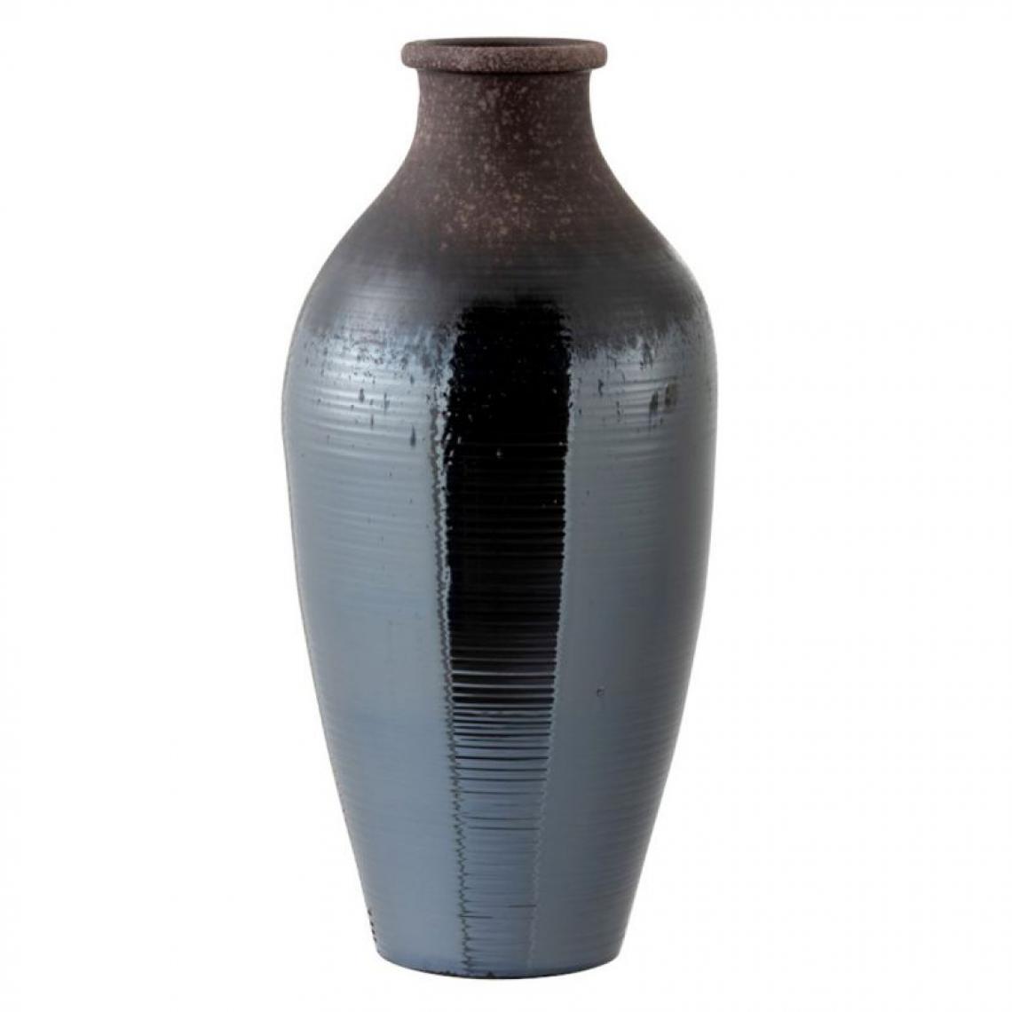 Paris Prix - Vase Design en Céramique Utany 84cm Marron - Vases