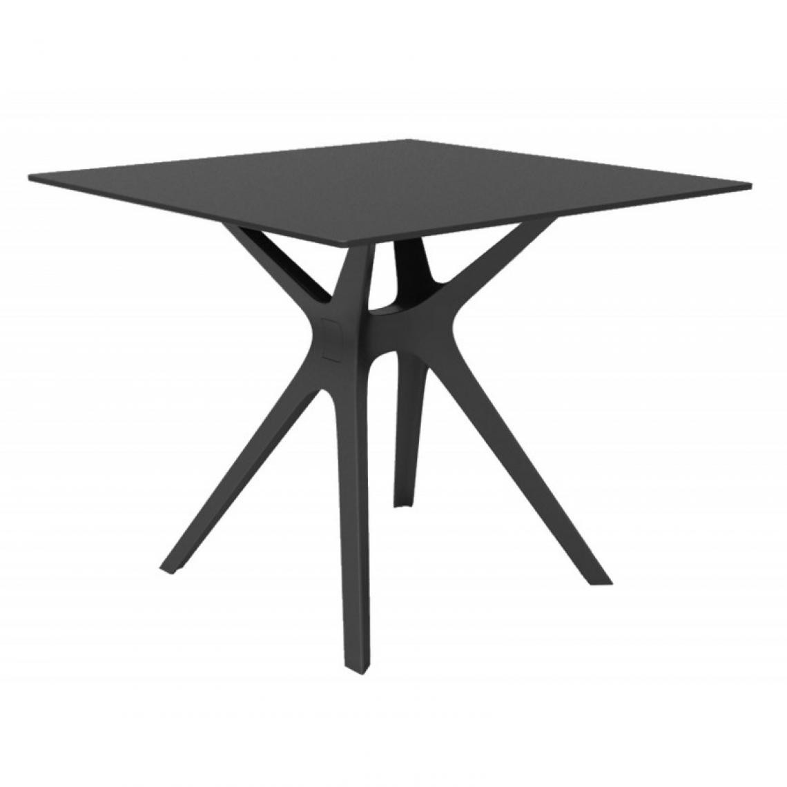 Resol - Table Phenolique 90x90 Pied De Table Vela "s" - Resol - Pied Noir - Tableau NoirAluminium, phénolique compact, fibre de verre, pol - Tables à manger