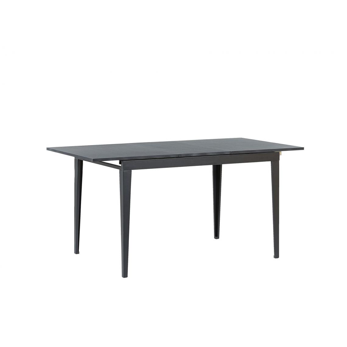 Beliani - Table de salle à manger extensible noire 120/160 x 80 cm NORLEY - Tables à manger
