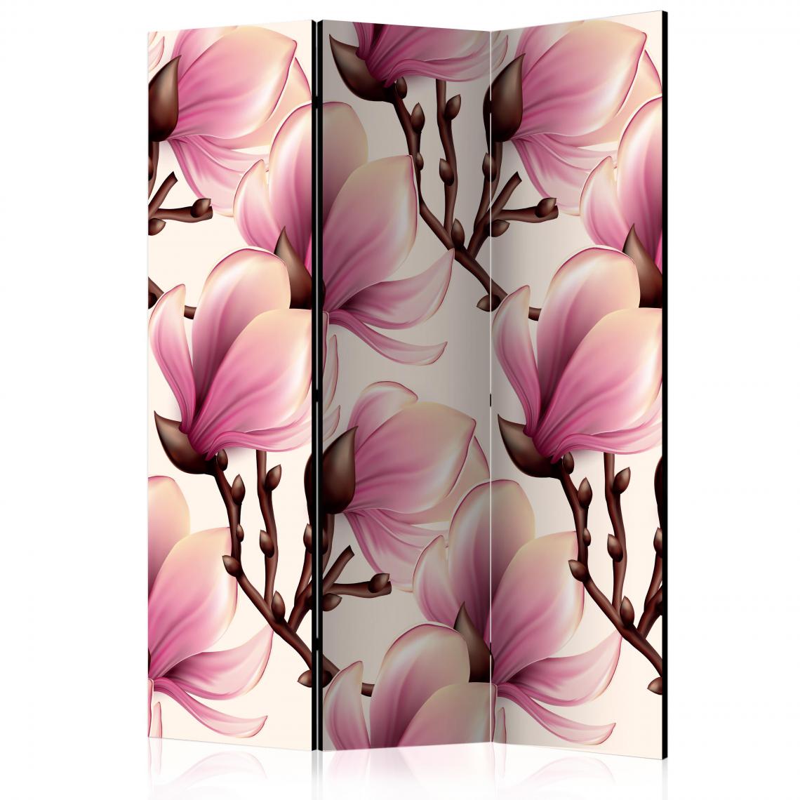 Artgeist - Paravent 3 volets - Blooming Magnolias [Room Dividers] 135x172 - Paravents
