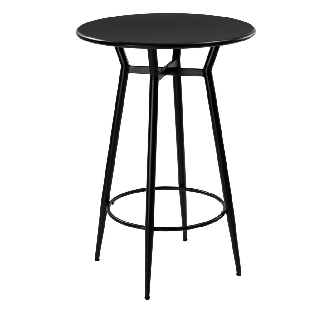 Rendez Vous Deco - Table de bar ronde Homer en métal noir - Tables à manger