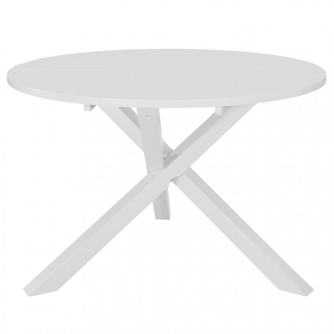 Chunhelife - Table de salle à manger Blanc 120 x 75 cm MDF - Tables à manger