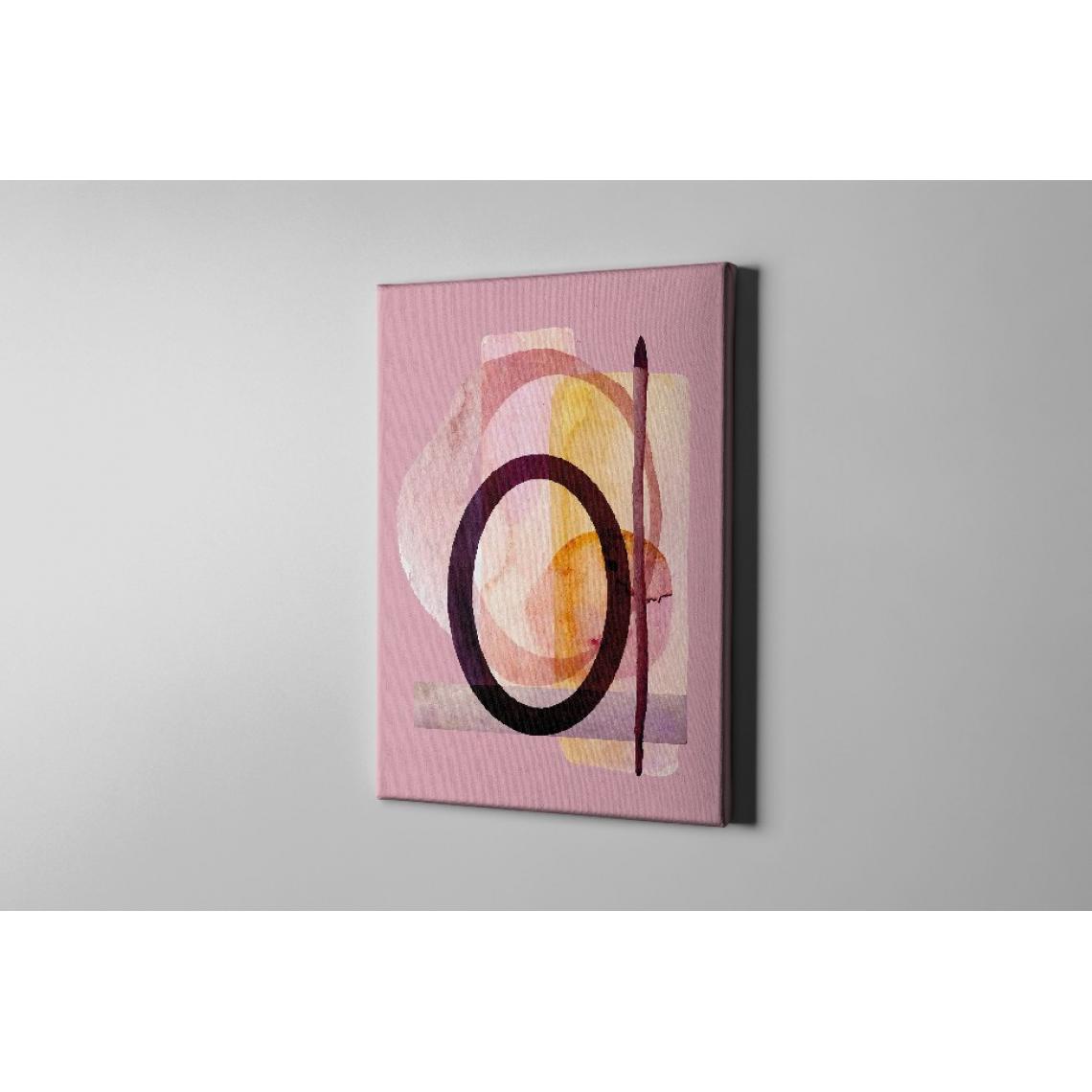 Homemania - HOMEMANIA Tableau sur toile Symboles - Violet, Orange - 100 x 3 x 150 cm - Tableaux, peintures
