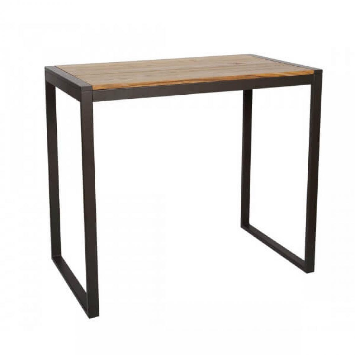 Mathi Design - NEVADA - Mange debout 120 cm acier/bois massif clair - Tables à manger