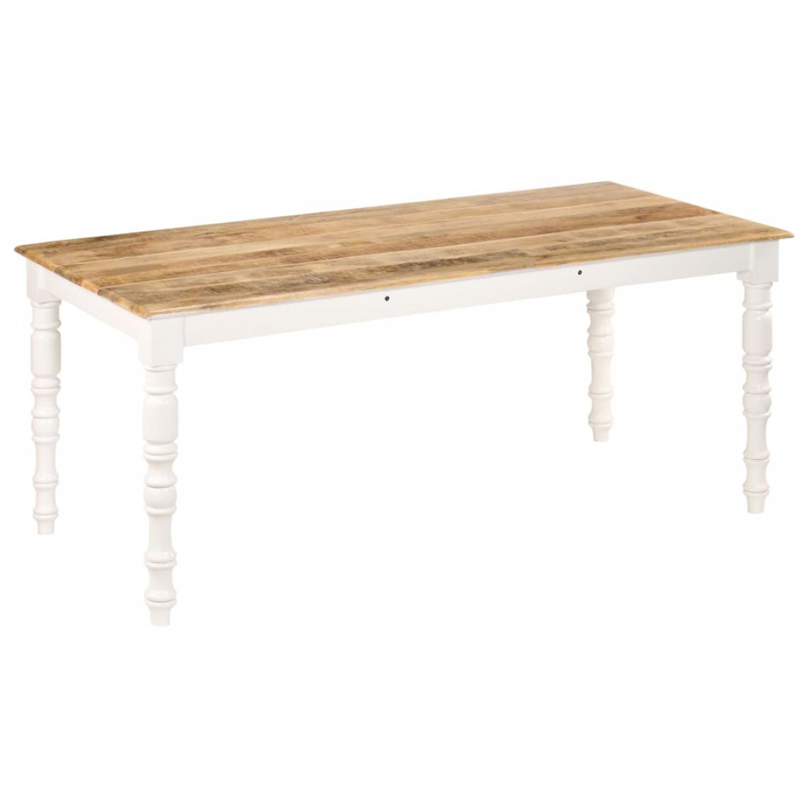 Helloshop26 - Table de salon salle à manger design 180 cm bois de manguier massif 0902282/2 - Tables à manger