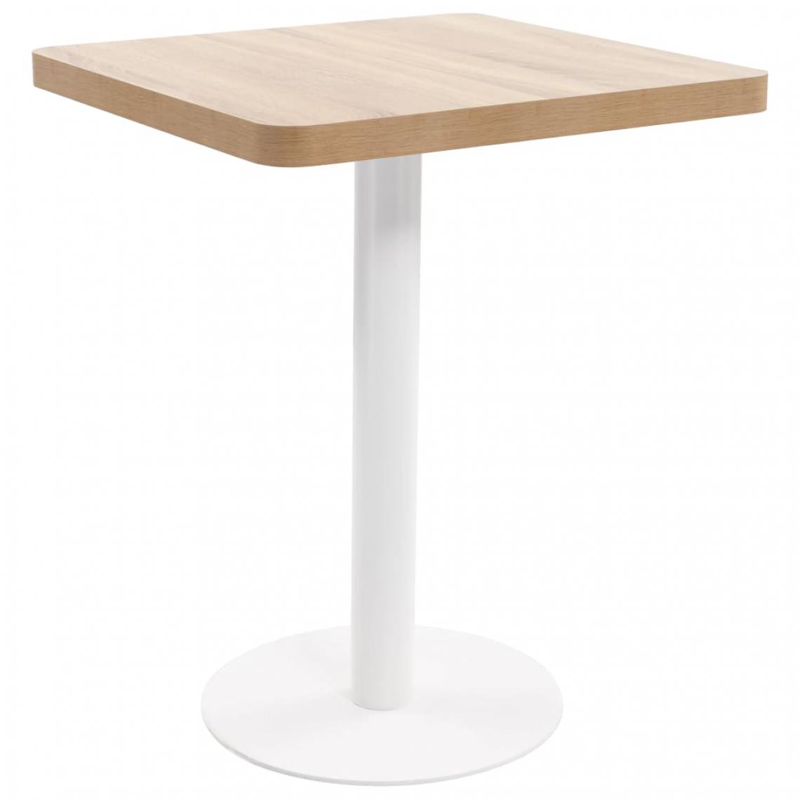 Chunhelife - Table de bistro Marron clair 60x60 cm MDF - Tables à manger