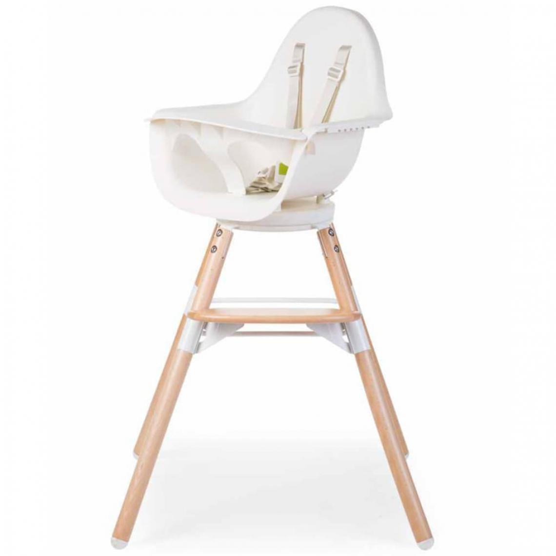 Childhome - CHILDHOME Chaise haute pour bébés Evolu One.80° Blanc CHEVO180NW - Chaises