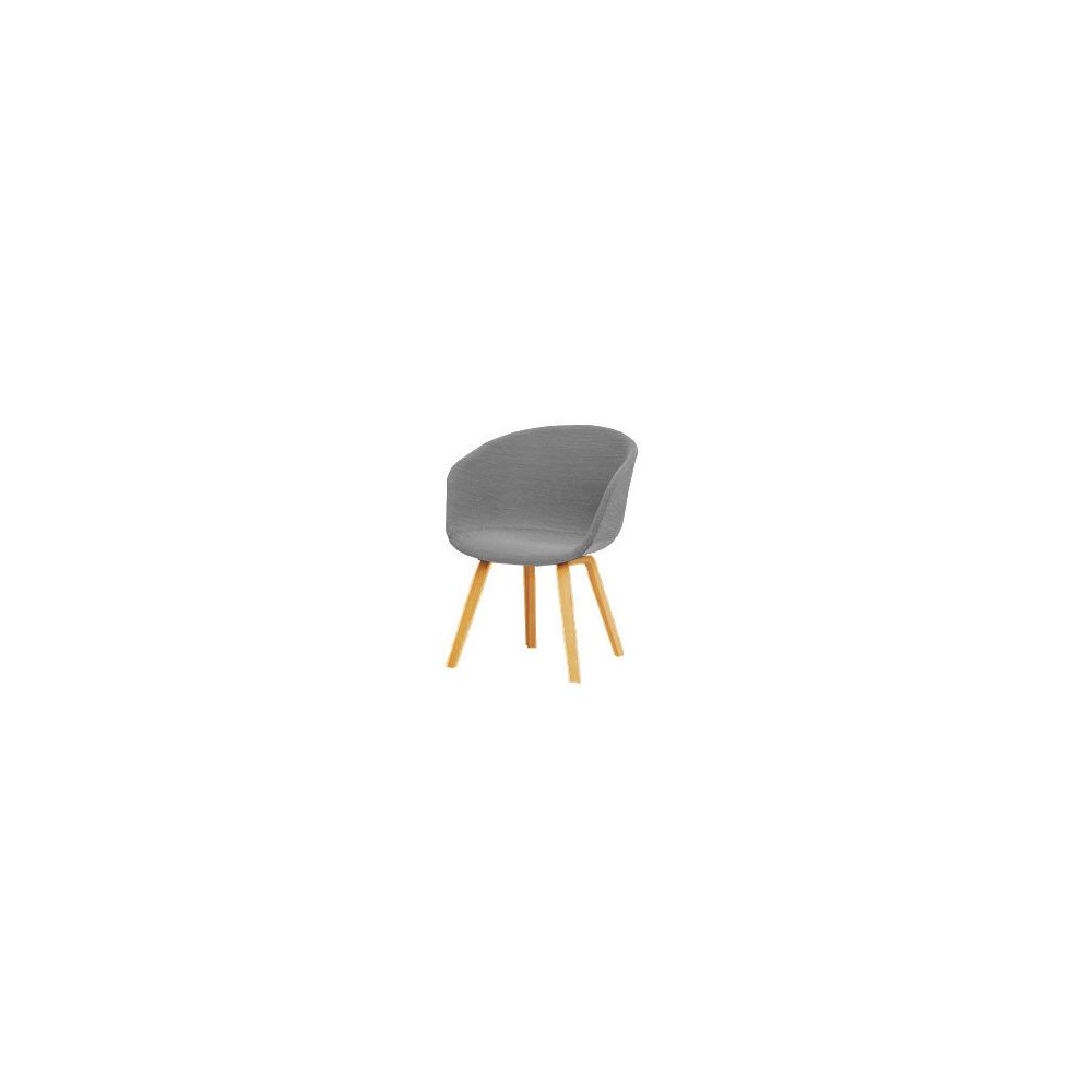 Hay - About A Chair Low AAC 43 - Hallingdal 110- beige / gris clair - chêne clair verni - Chaises
