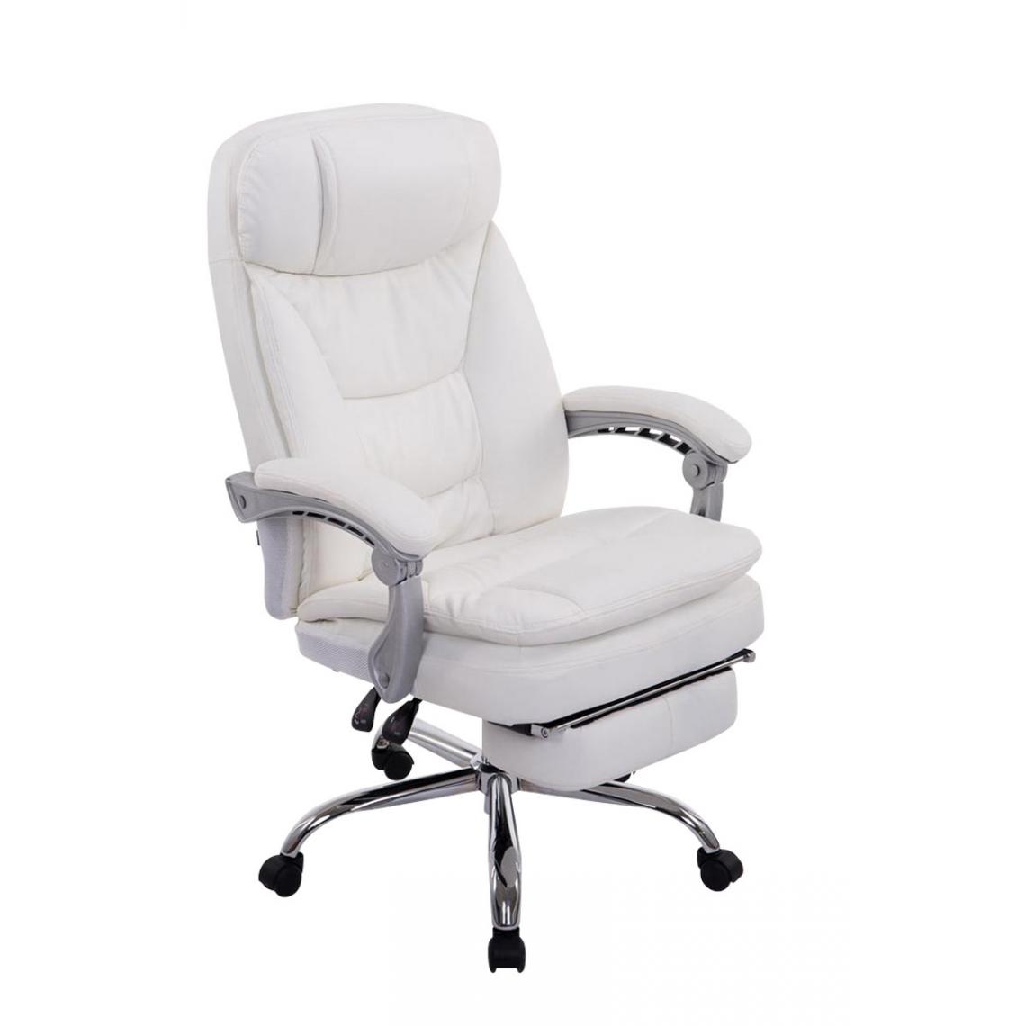 Icaverne - Superbe Chaise de bureau ligne Thimphou Troy couleur blanc - Chaises
