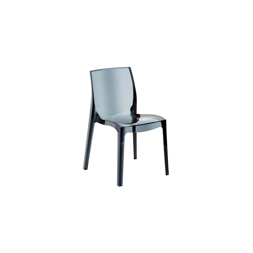 marque generique - Chaise JEWEL empilable / Gris Transparent - Chaises