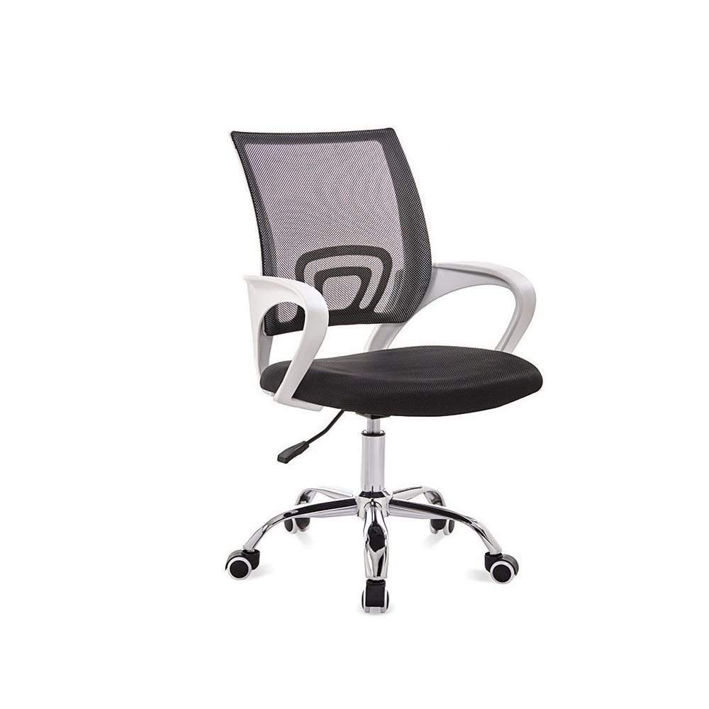 Wewoo - 9050 chaise d'ordinateur de bureau de retour à la maison confortable cadre blanc de simple noir - Chaises