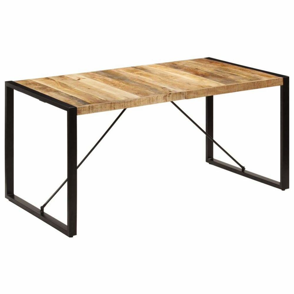 Helloshop26 - Table de salon salle à manger design 160x80x75 cm bois de manguier massif 0902157 - Tables à manger