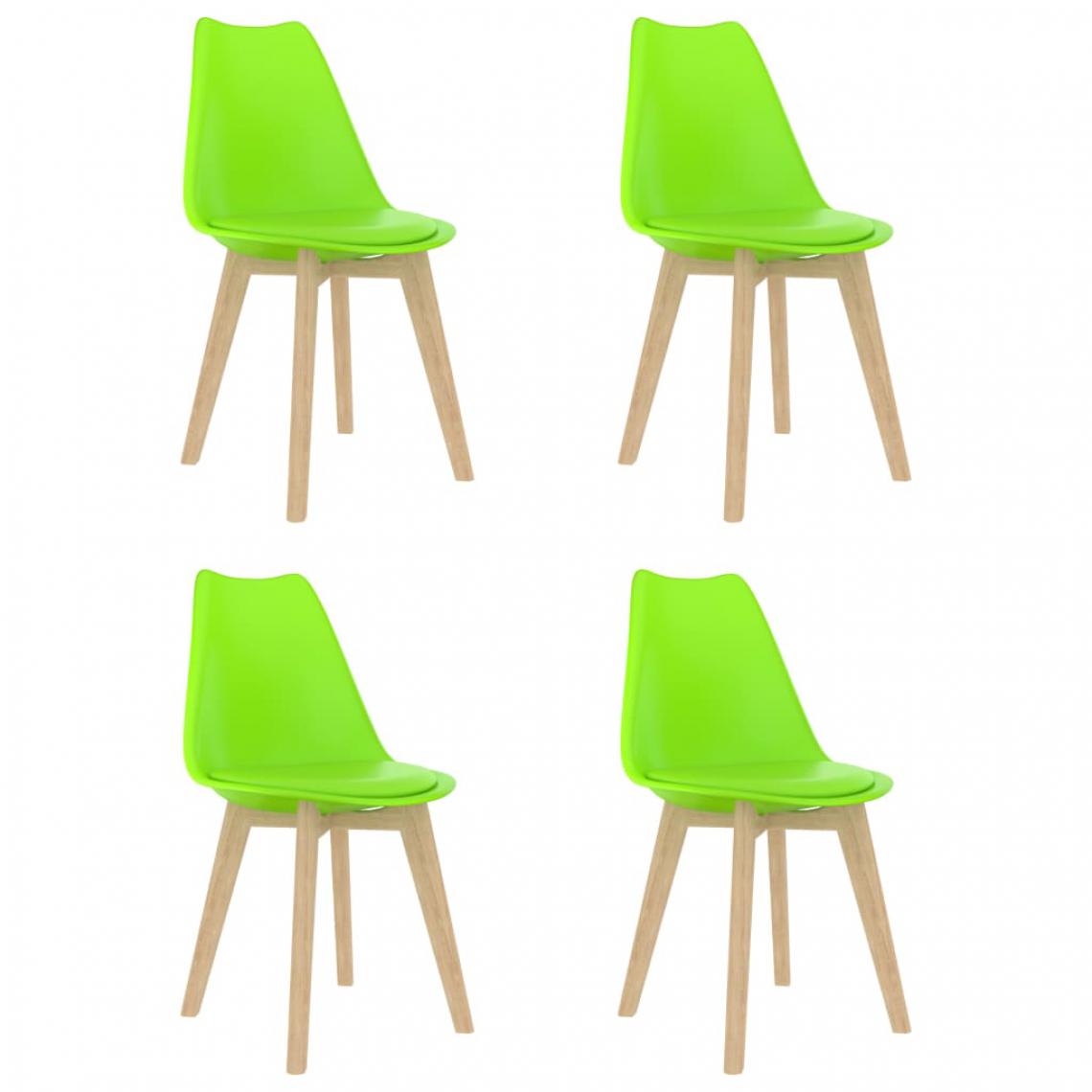 Vidaxl - vidaXL Chaises de salle à manger 4 pcs Vert Plastique - Chaises