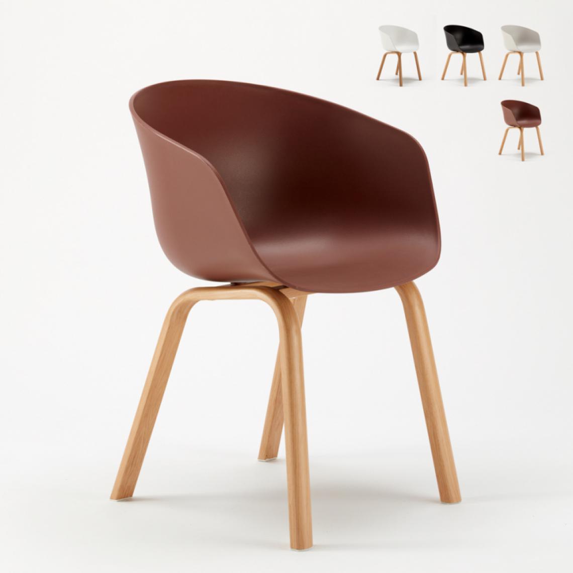 Ahd Amazing Home Design - Chaise Design Scandinave Dexer pour Cuisine Bar et Salle à Manger, Couleur: Marron - Chaises