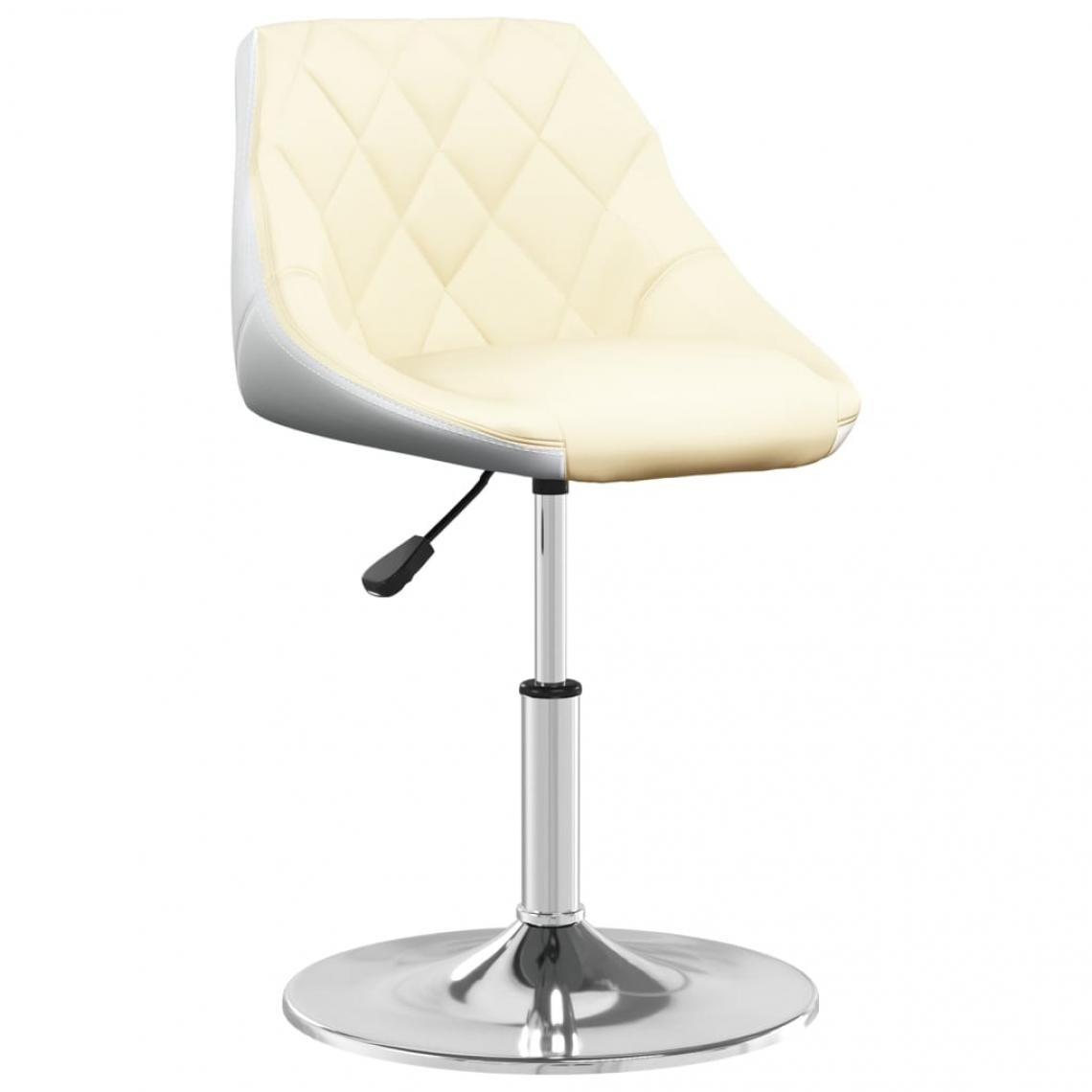 Vidaxl - vidaXL Chaise de salle à manger Crème et blanc Similicuir - Chaises