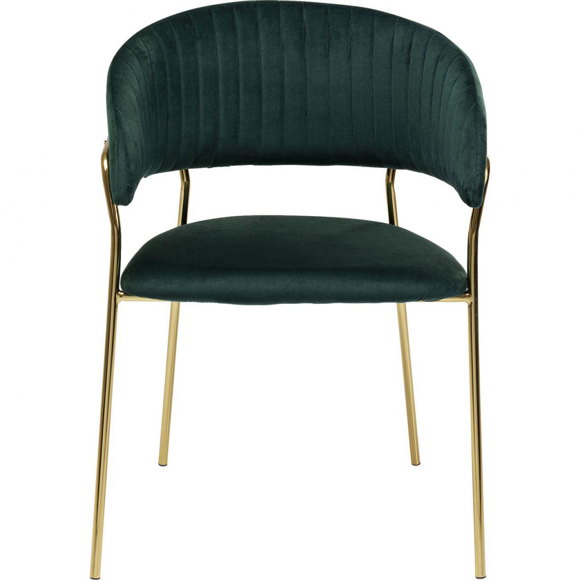 Karedesign - Chaise avec accoudoirs Belle velours vert Kare Design - Chaises