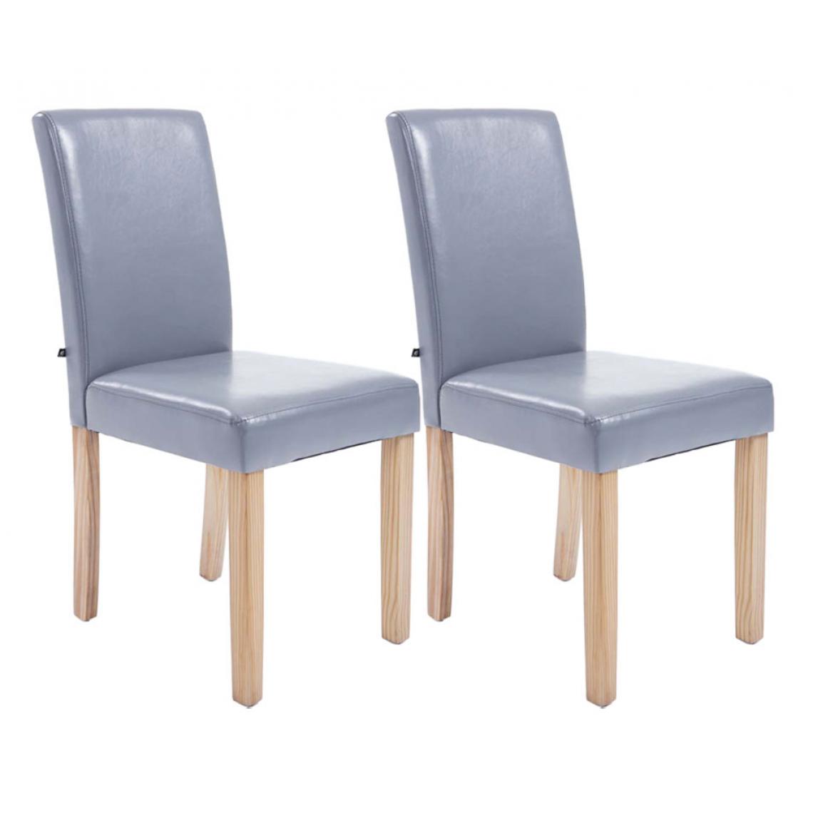 Icaverne - Moderne Lot de 2 chaises de salle à manger collection Rabat natura couleur gris - Chaises