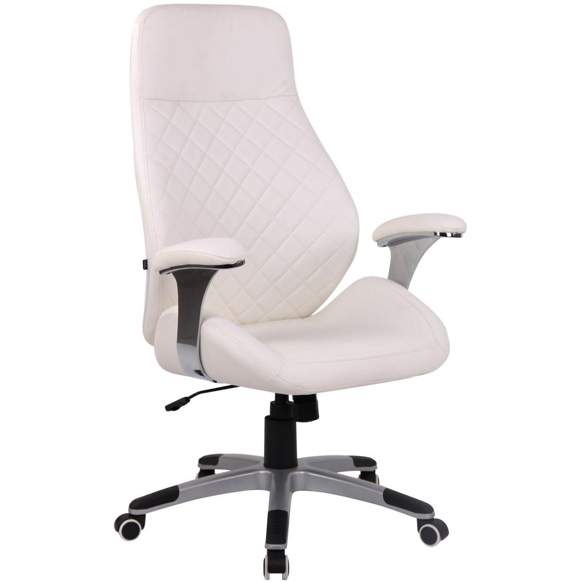 Icaverne - Magnifique Chaise de bureau en similicuir ligne Tbilissi couleur blanc - Chaises