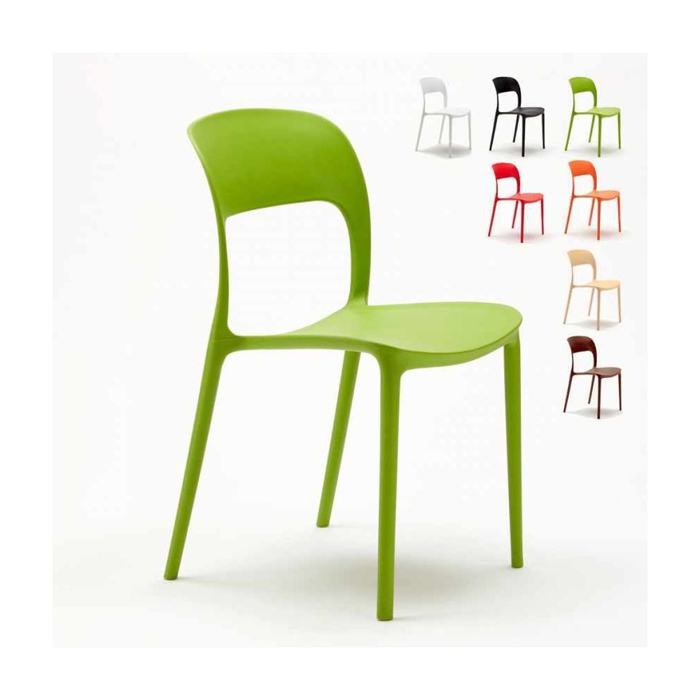 Ahd Amazing Home Design - Lot de 24 Chaises pour restaurant et bar en polypropylène, Couleur: Vert - Chaises