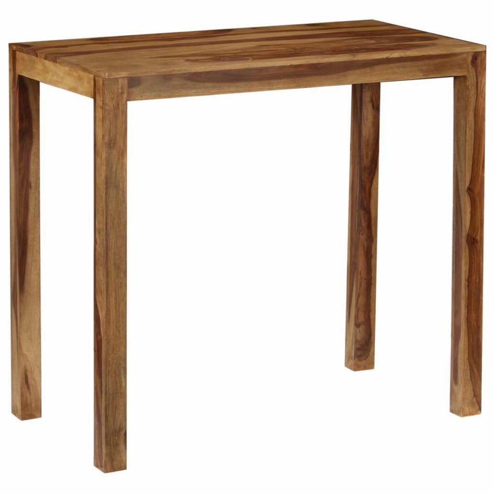 Helloshop26 - Table haute mange debout bar bistrot bois de sesham massif 118 cm 0902078 - Tables à manger