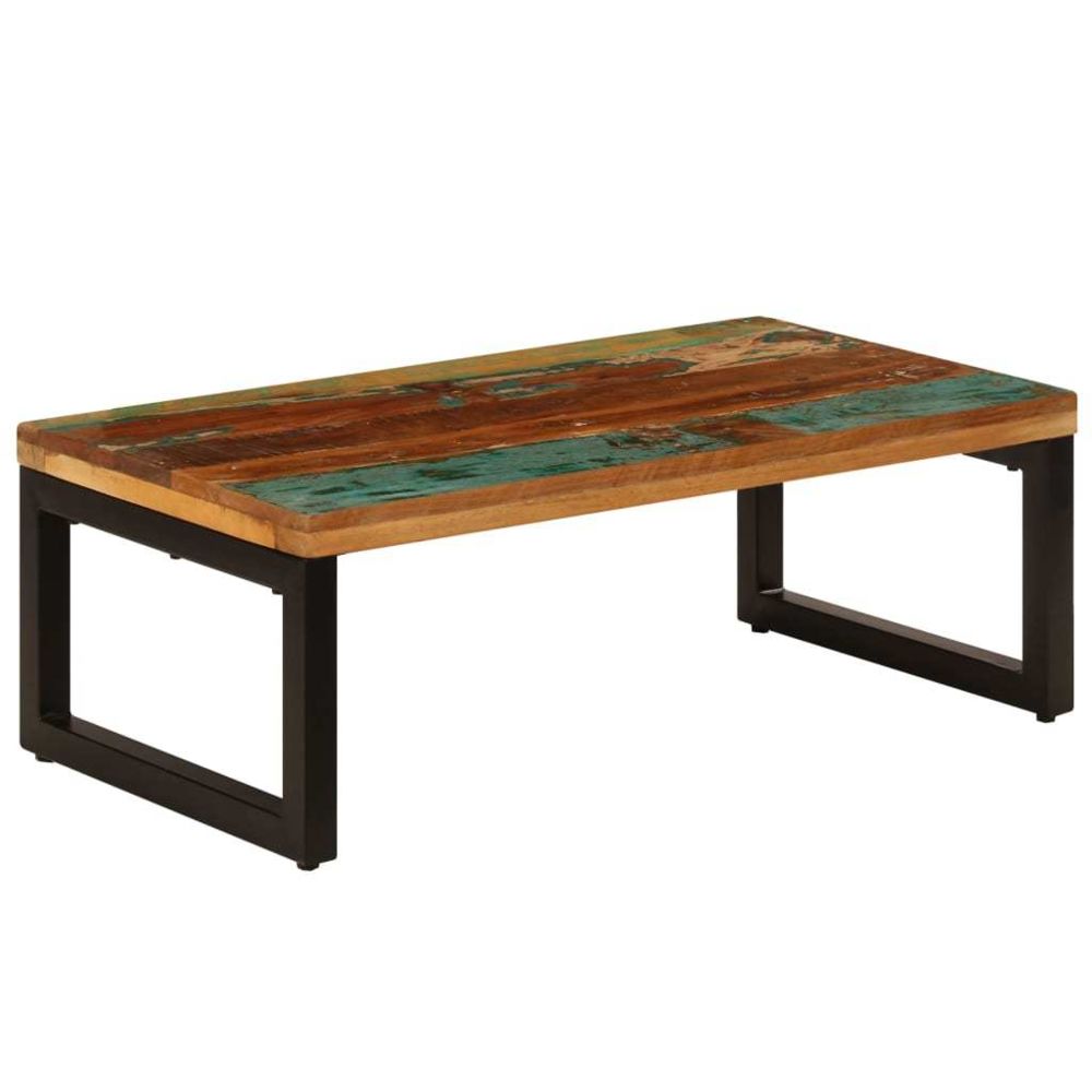 Vidaxl - vidaXL Table basse 100x50x35 cm Bois de récupération solide et acier - Tables à manger