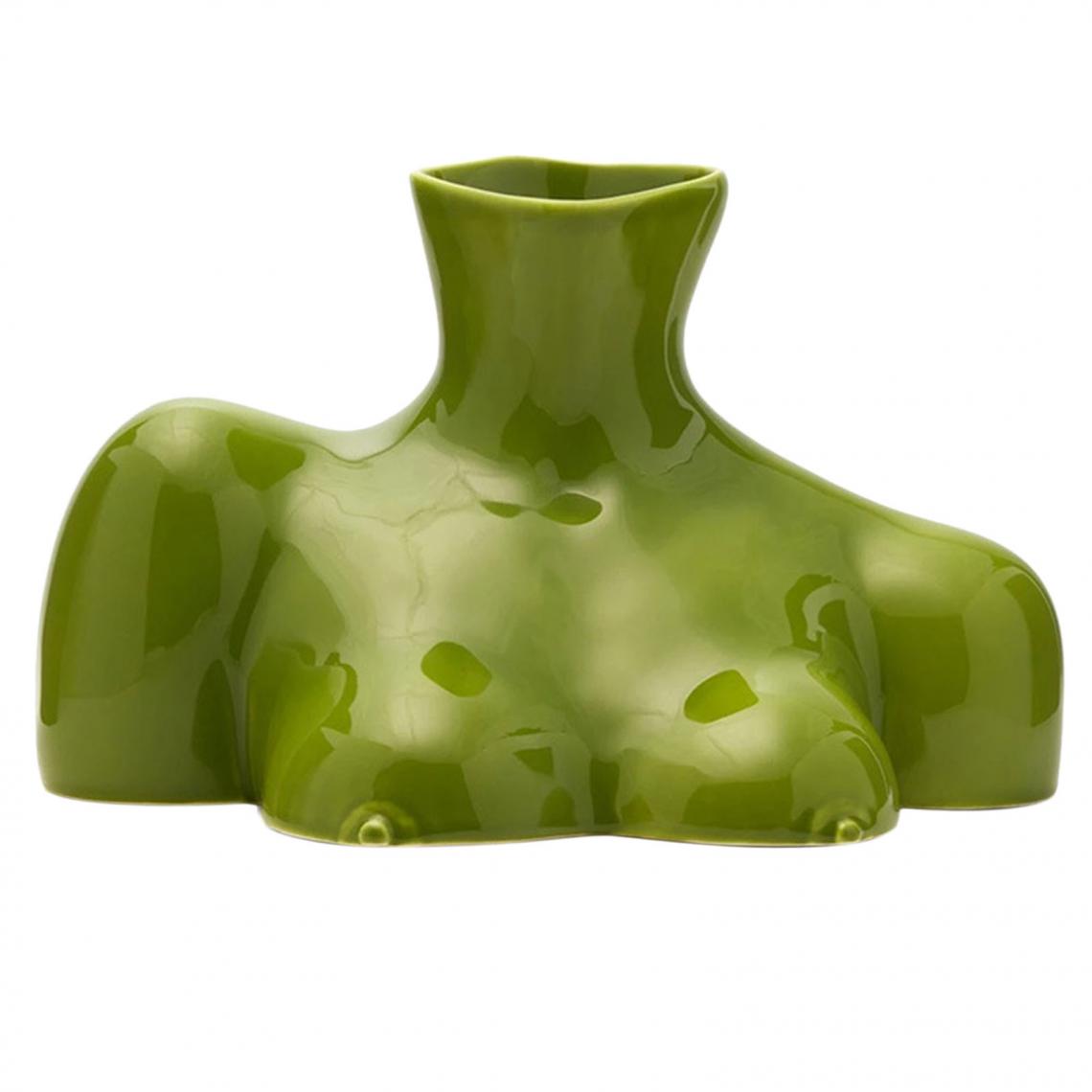 marque generique - Céramique Corps Humain Fleur Vase Sculpture Bureau Cadeaux De Pendaison De Crémaillère Blanc S - Vases