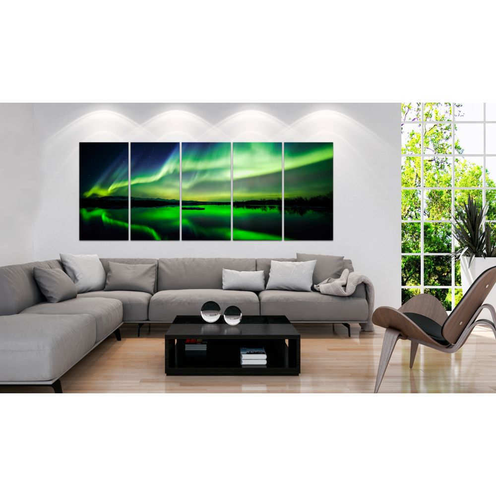 marque generique - 225x90 Tableau Paysage marin Paysages Distingué Green Sky I - Tableaux, peintures