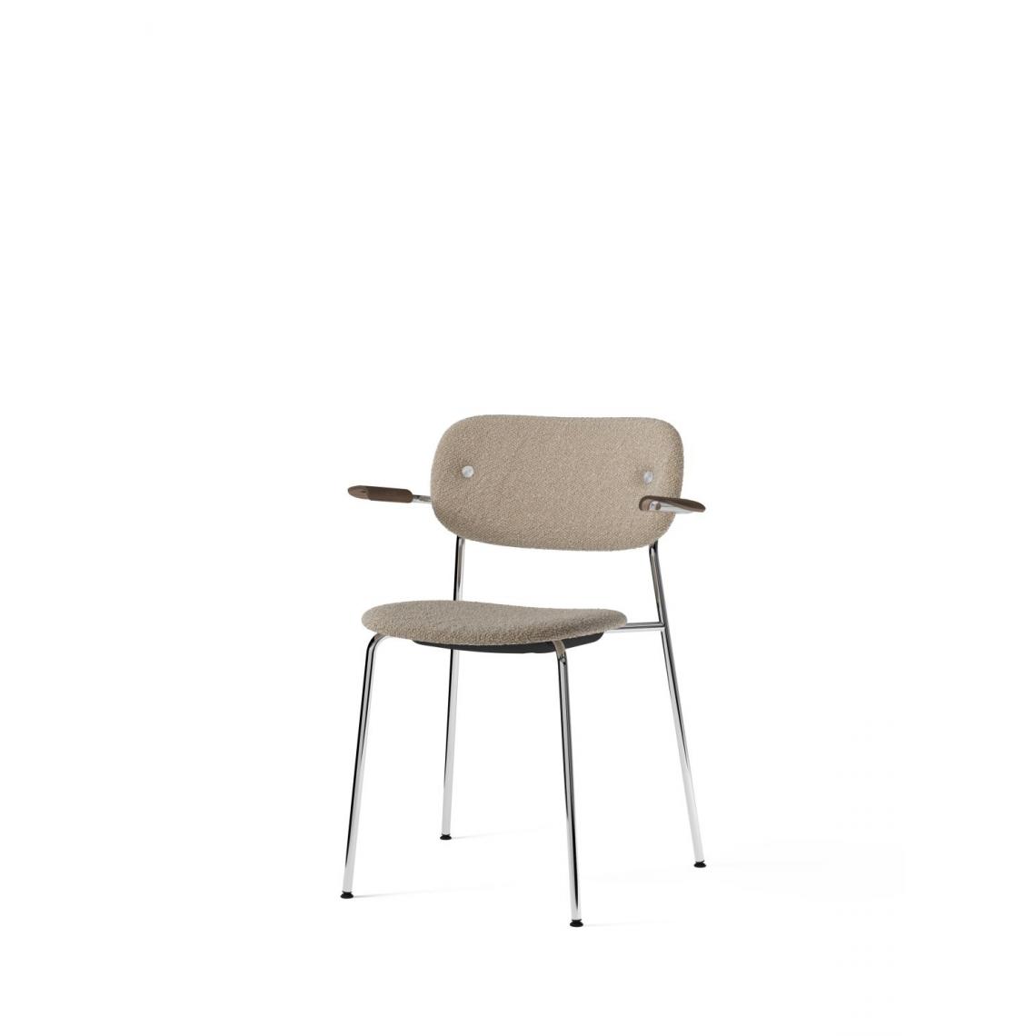 Menu - Co Dining Chair avec accoudoir - chrome - MenuCoChairLupoSand - chêne, teinté foncé - Chaises