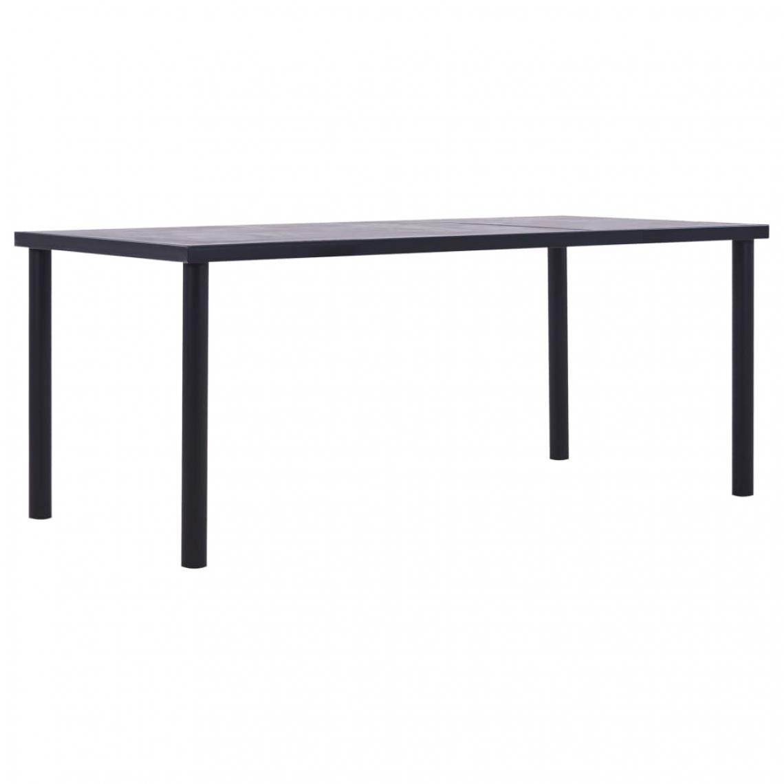 Vidaxl - vidaXL Table de salle à manger Noir et gris béton 200x100x75 cm MDF - Tables à manger