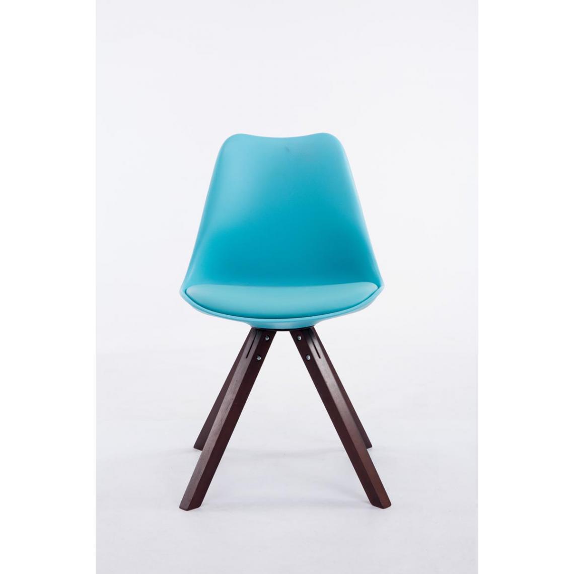 Icaverne - Chic Chaise visiteur carrée collection Katmandou Cappuccino couleur bleu - Chaises