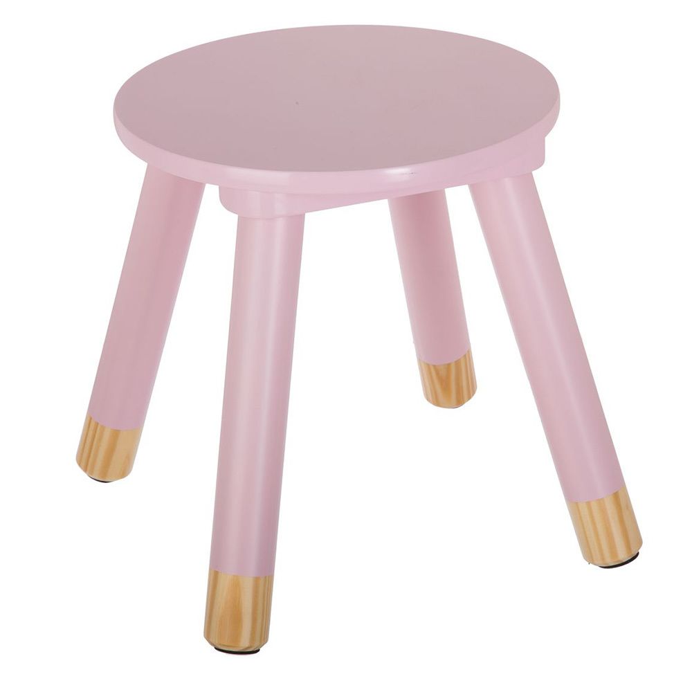 Atmosphera, Createur D'Interieur - Tabouret douceur rose pour enfant en bois - Tables à manger