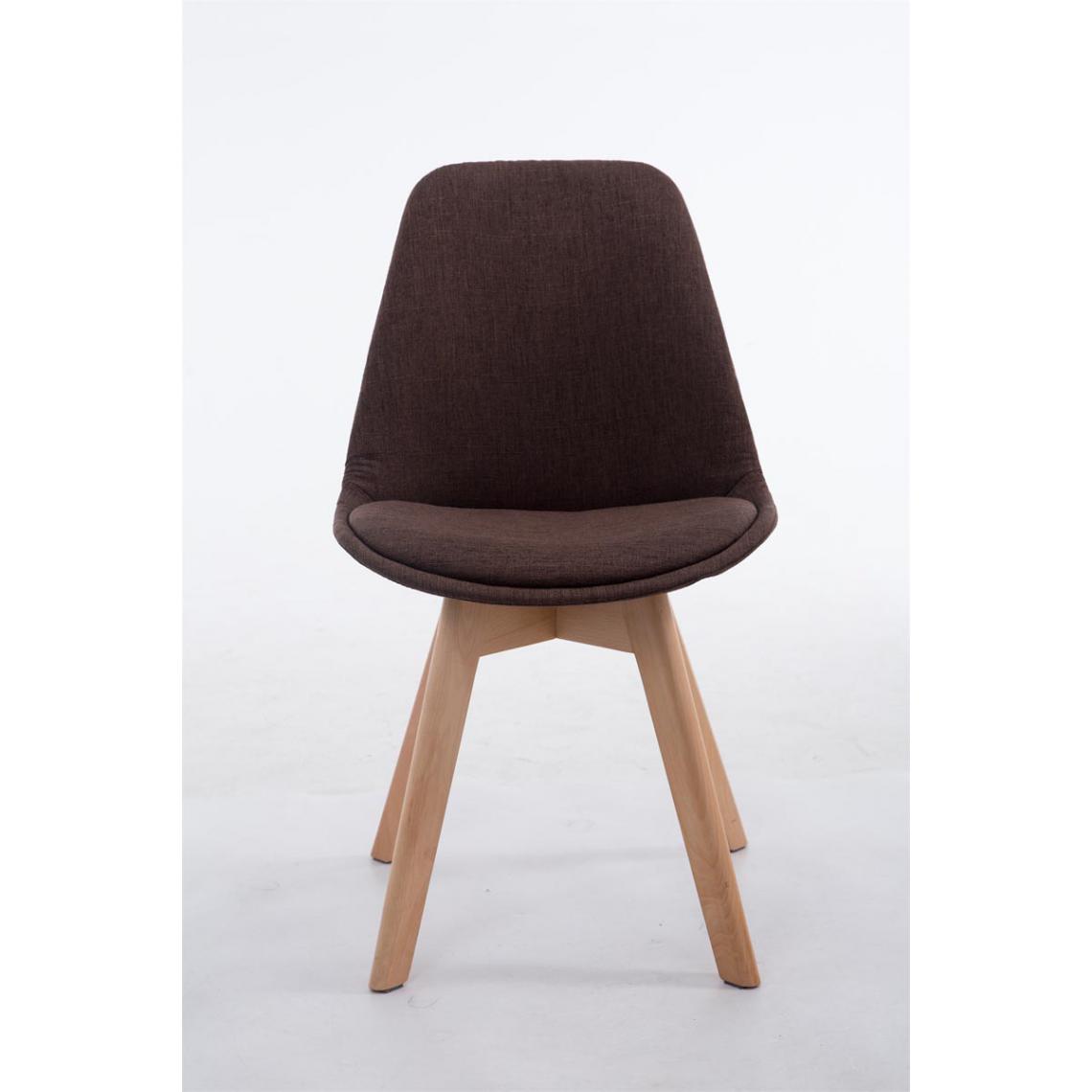 Icaverne - Moderne Chaise visiteur selection Lomé V2 tissu Natura couleur marron - Chaises