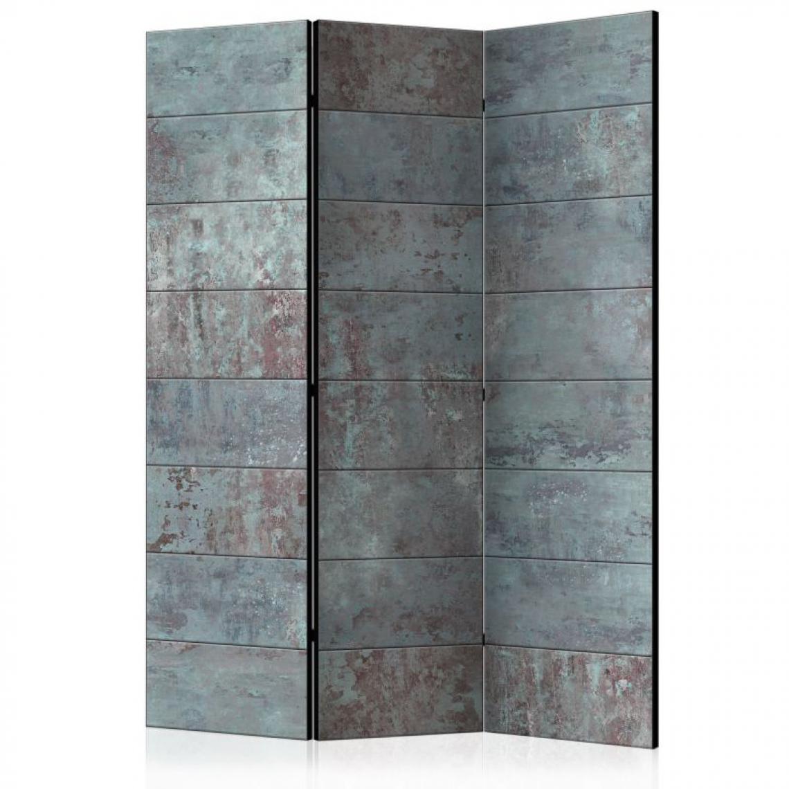 Artgeist - Paravent 3 volets - Turquoise Concrete [Room Dividers] .Taille : 135x172 - Paravents