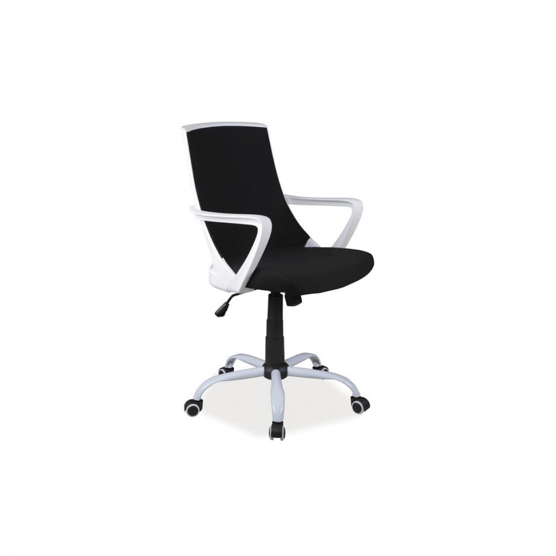 Ac-Deco - Chaise de bureau à roulettes - Q248 - 59 x 46 x 92 cm - Noir - Chaises