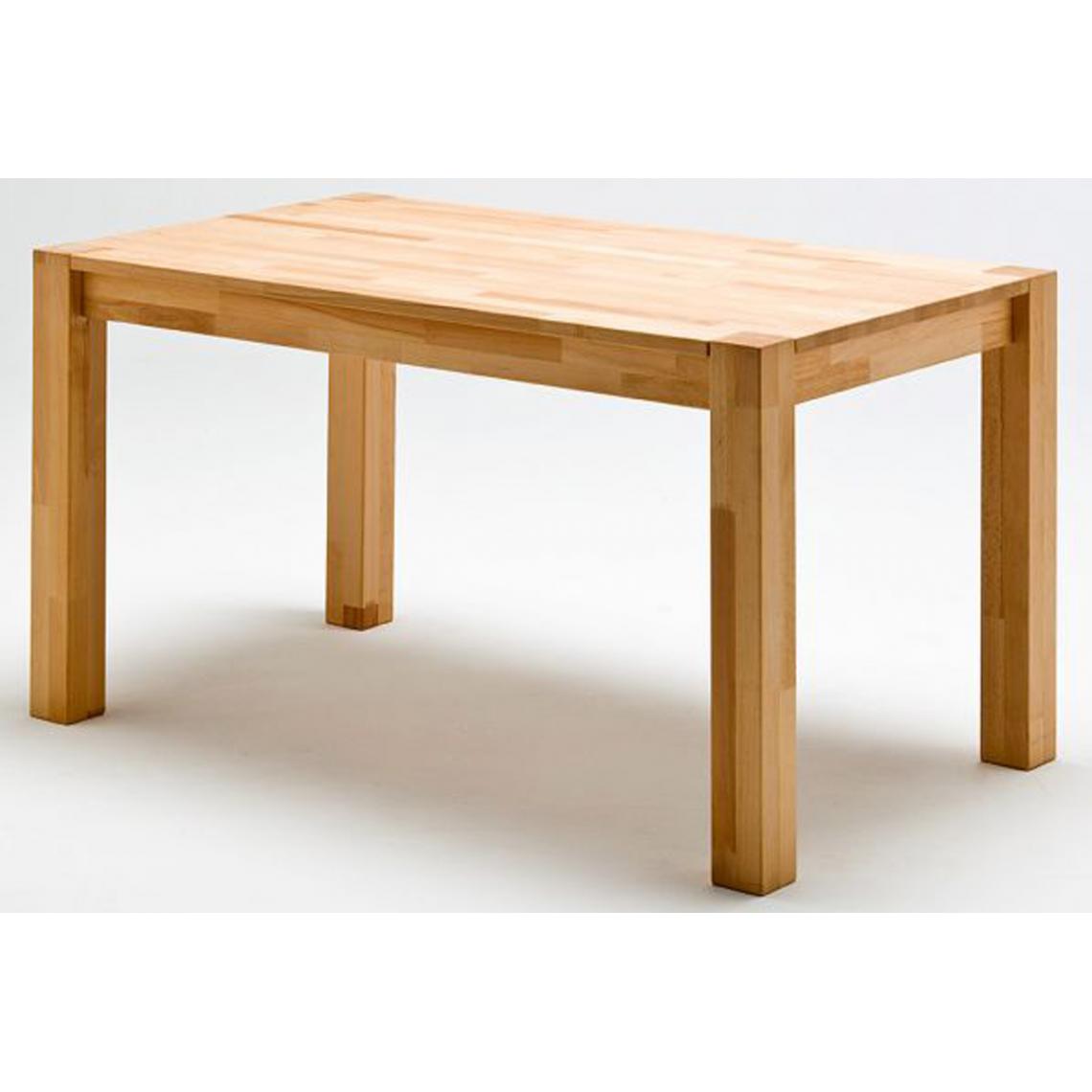 Pegane - Table de salle à manger en chêne sauvage massif huilé - L.140 x H.77 x P.80 cm - Tables à manger