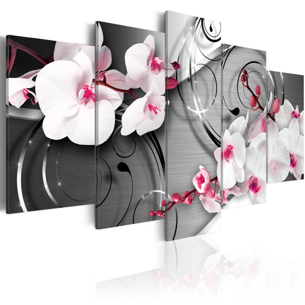 Bimago - Tableau - With raspberry accent - Décoration, image, art | Fleurs | Orchidées | - Tableaux, peintures