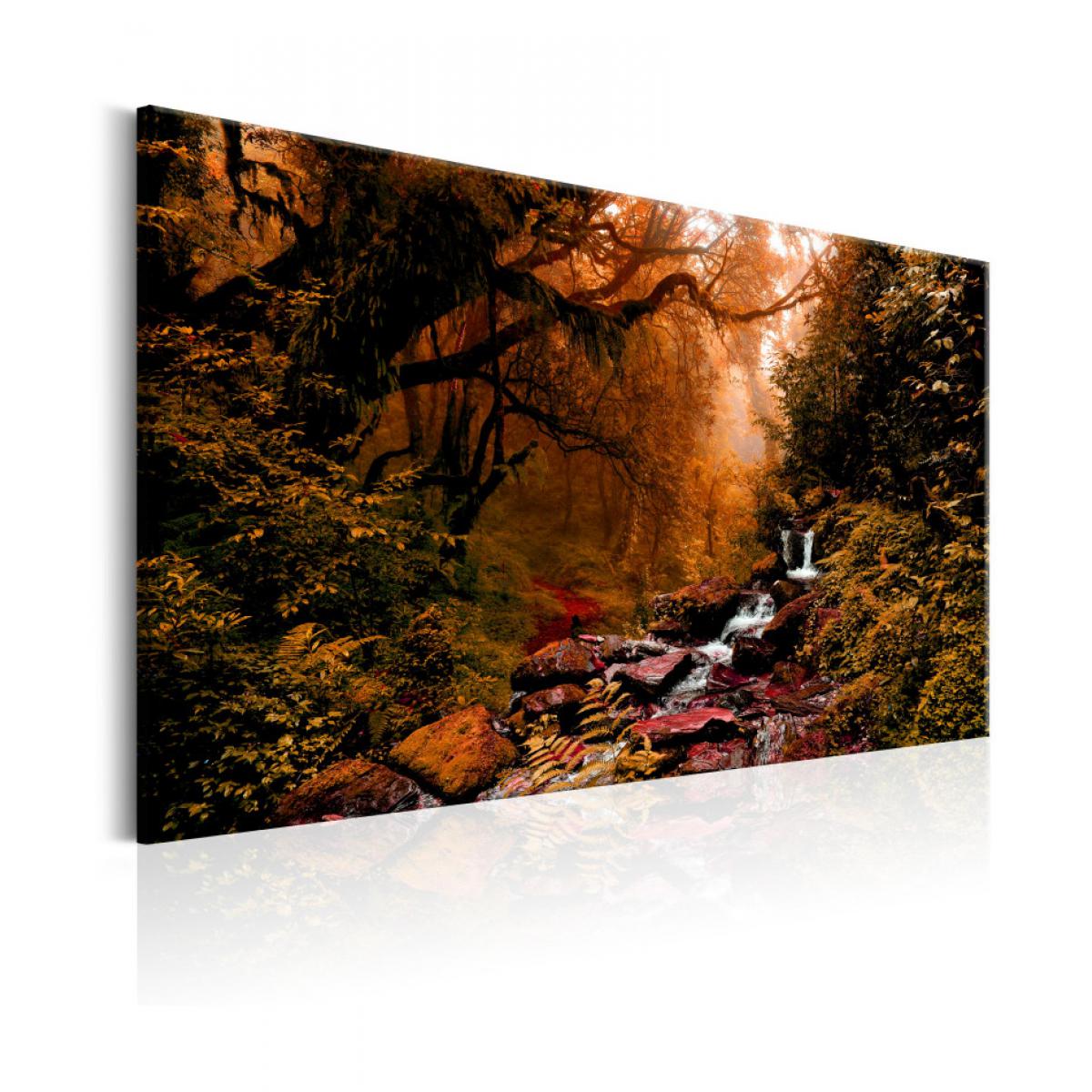 Artgeist - Tableau - Autumn Waterfall 90x60 - Tableaux, peintures