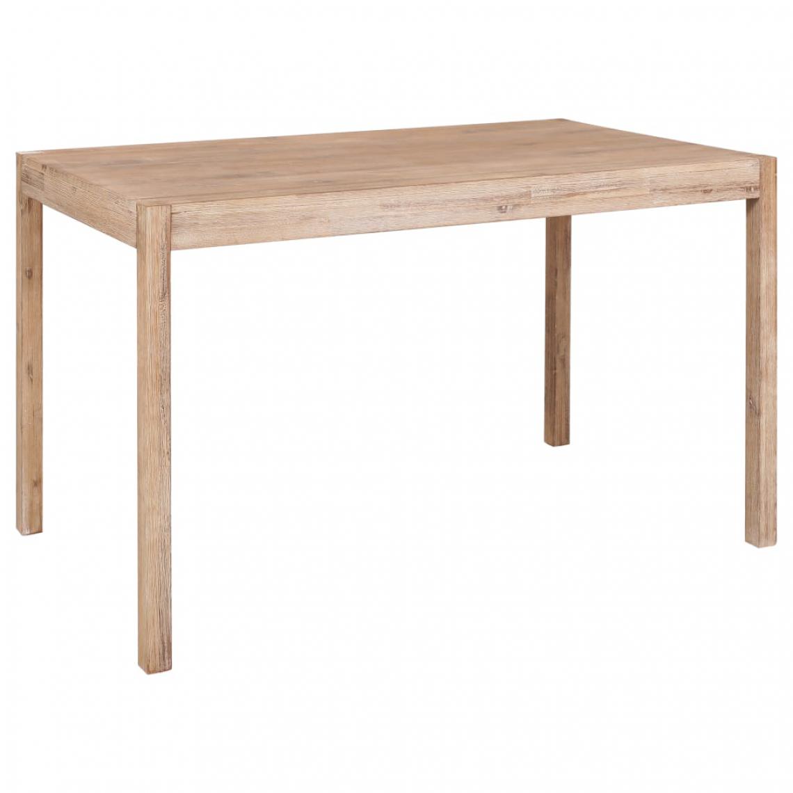 Chunhelife - Table de salle à manger 120x70x75 cm Bois d'acacia massif - Tables à manger