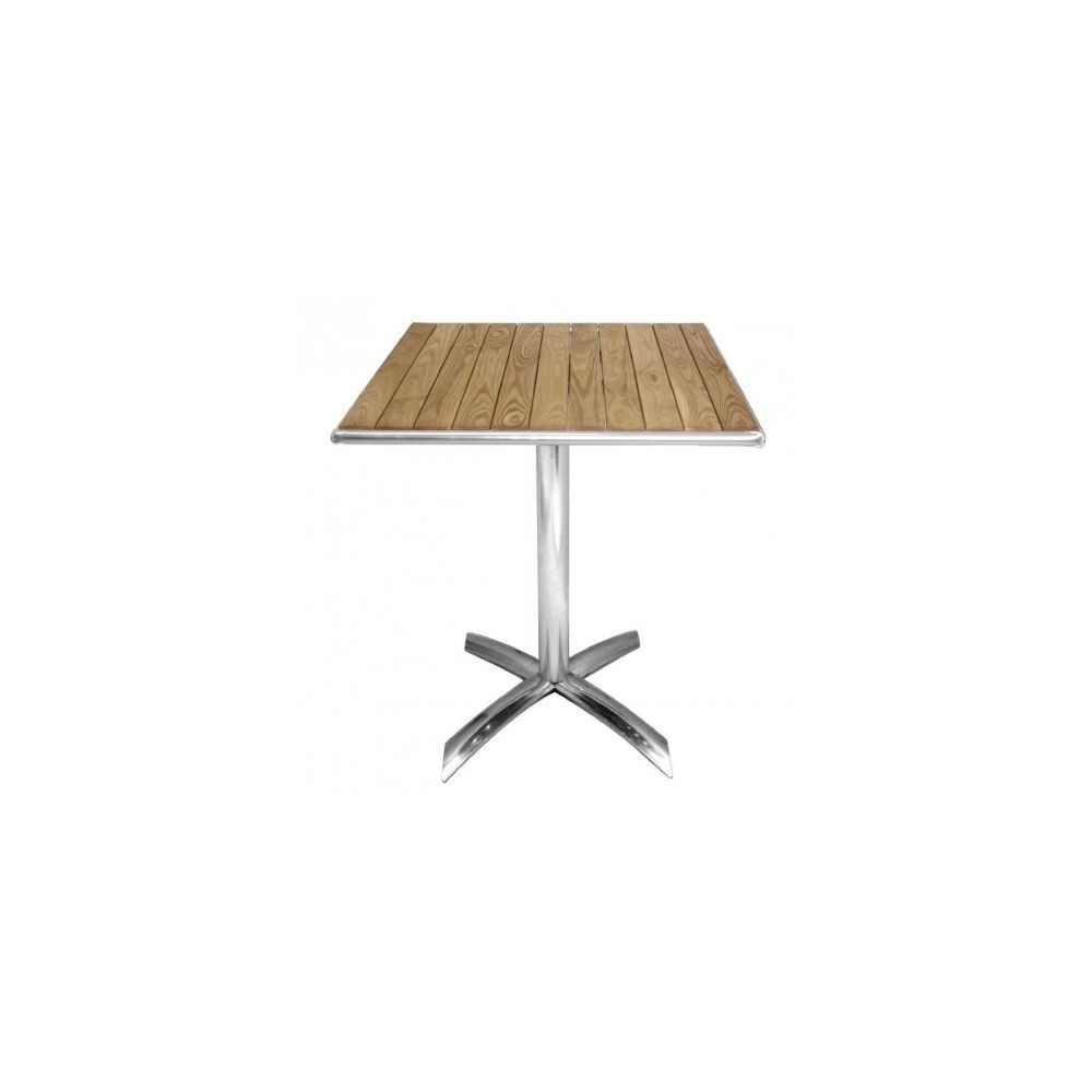 Materiel Chr Pro - Table bistro carrée plateau basculant frêne 60 cm - Bolero - Bois clair - Tables à manger