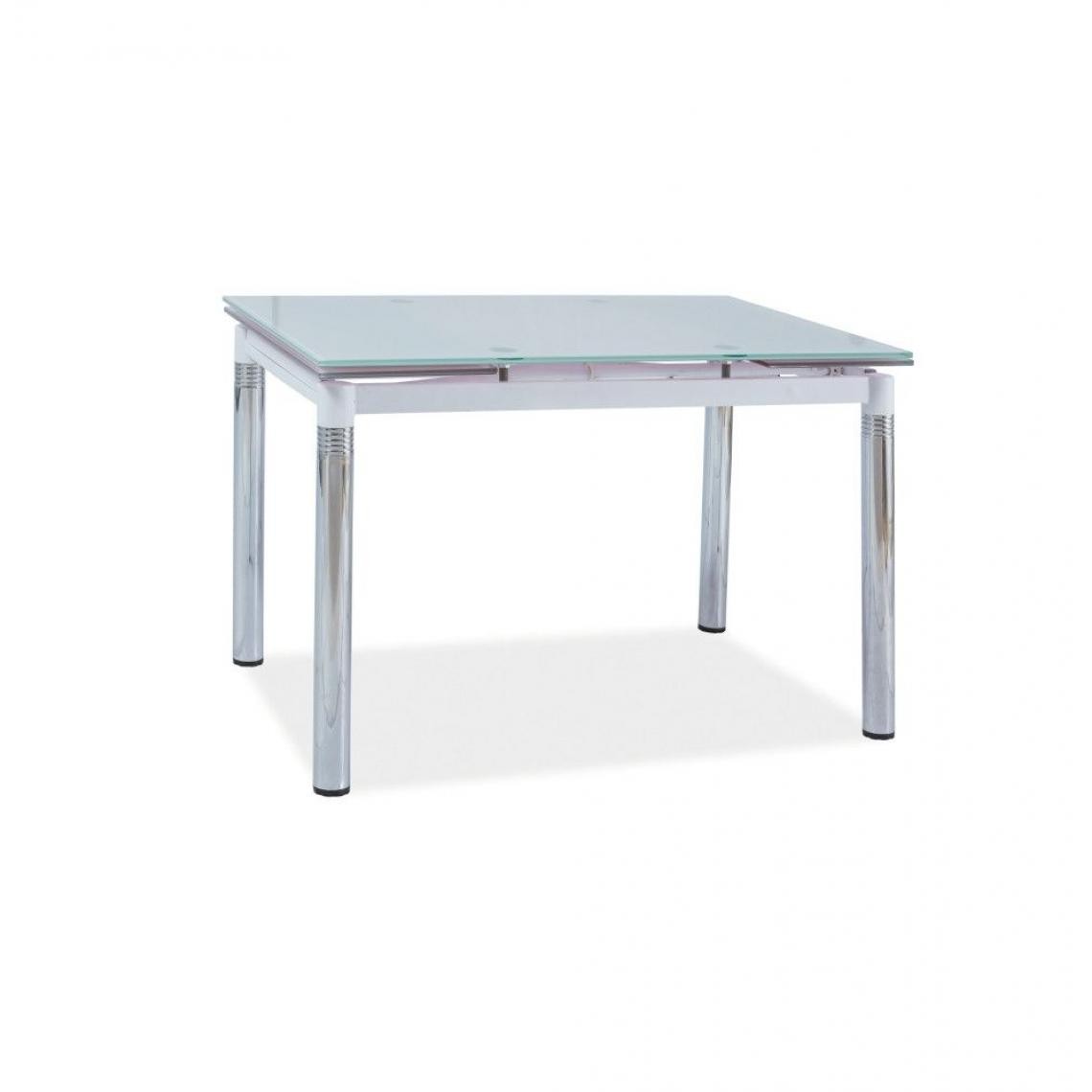 Ac-Deco - Table extensible 8 personnes - GD018 - 110-170 x 74 x 75 cm - Blanc - Tables à manger