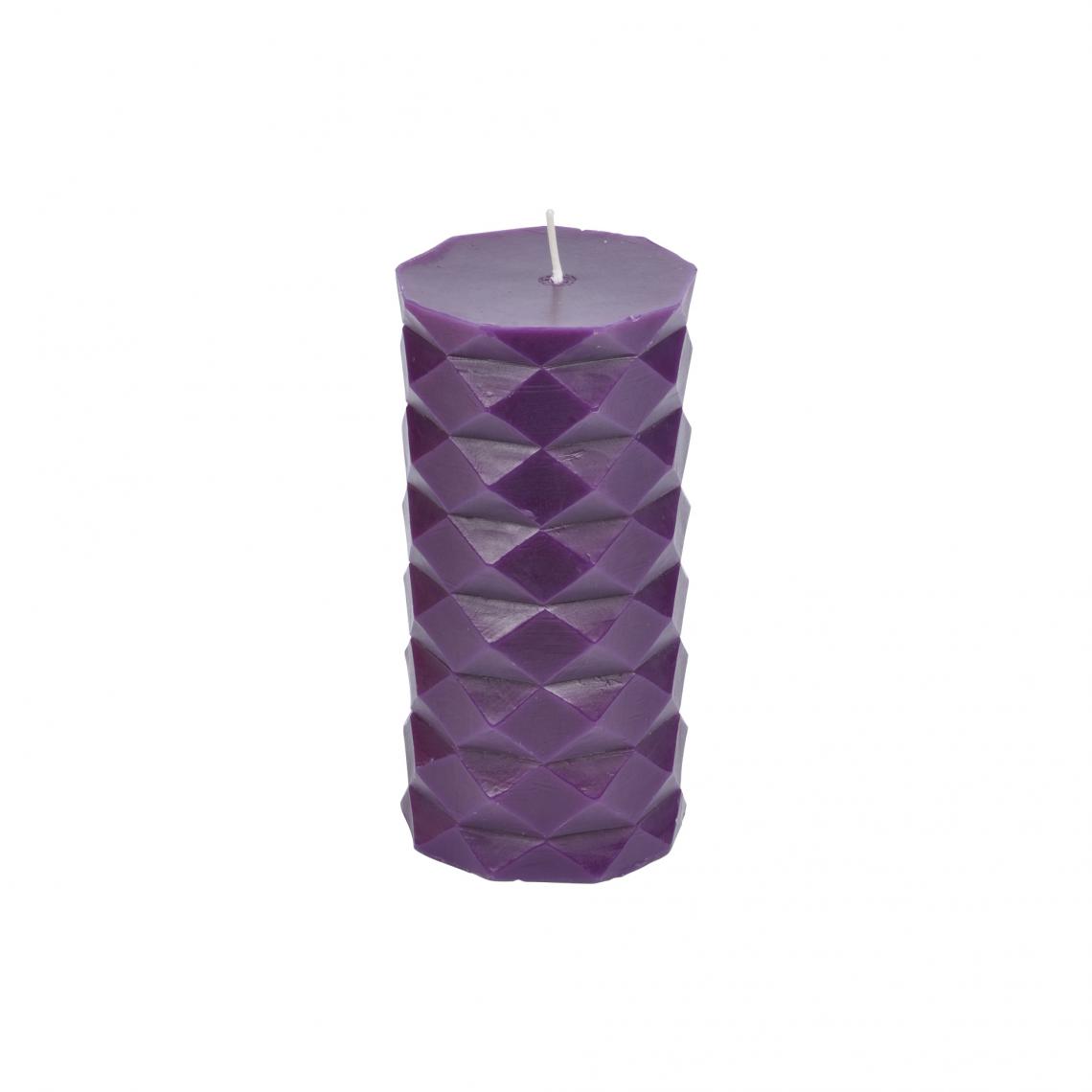 Paris Prix - bougie pilier ø7*h13.8cm tropical coloris violet - Bougies